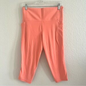 Athleta Bright Coral Crop Leggings